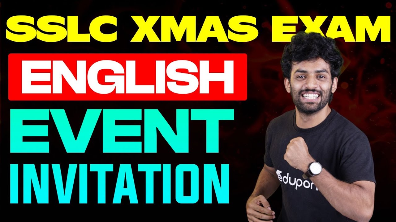 SSLC X mas Exam English | Event Invitation | Eduport