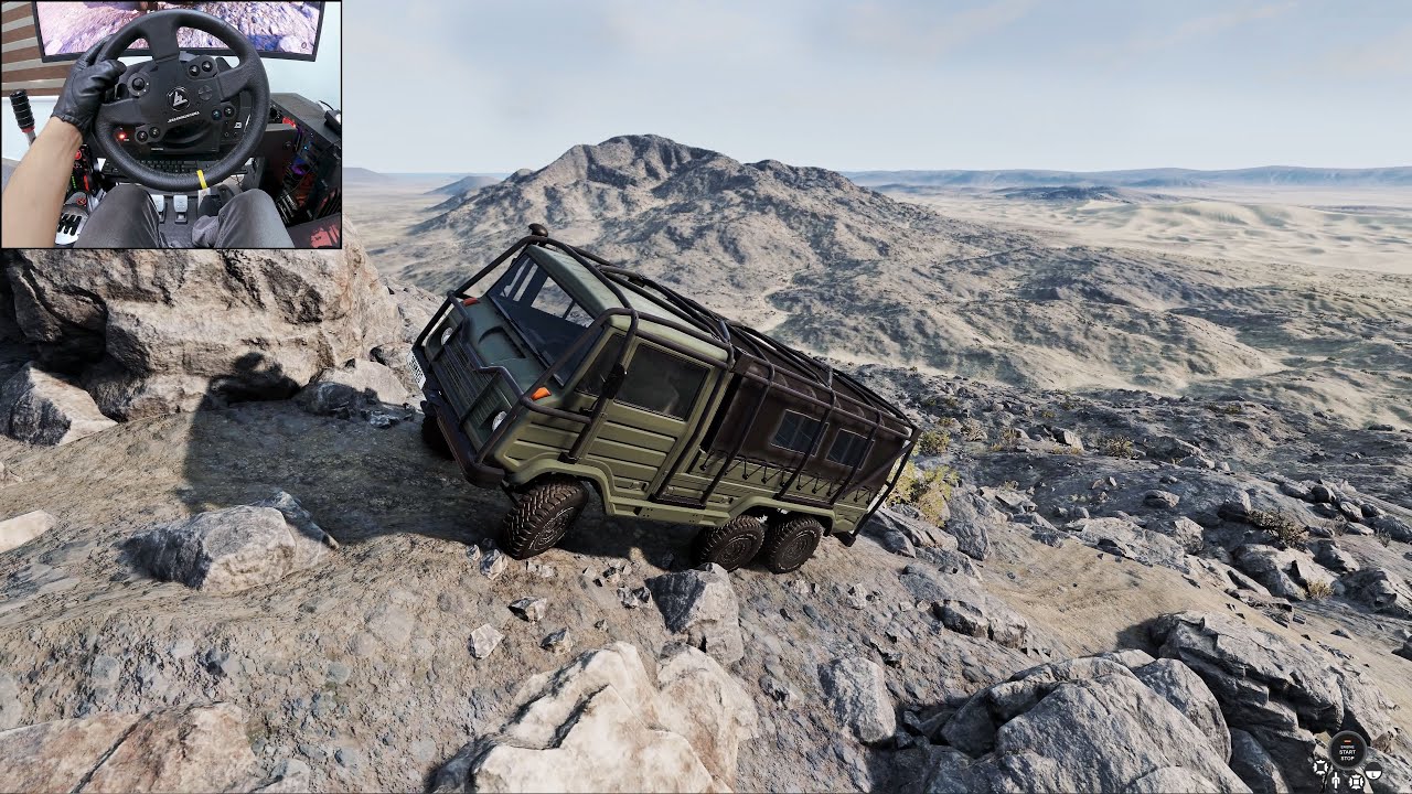 Rock Crawling with a 6x6 truck - BeamNG.Drive | Thrustmaster TX