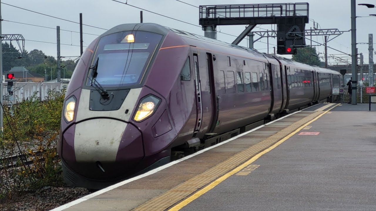 Brand new EMR 810 001 departing Peterborough