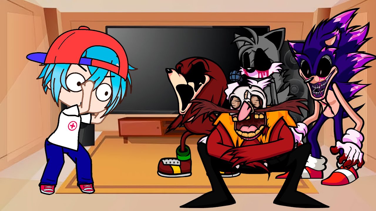 Friday Night Funkin react to VS Sonic.Exe UPDATE 2 | Gacha life