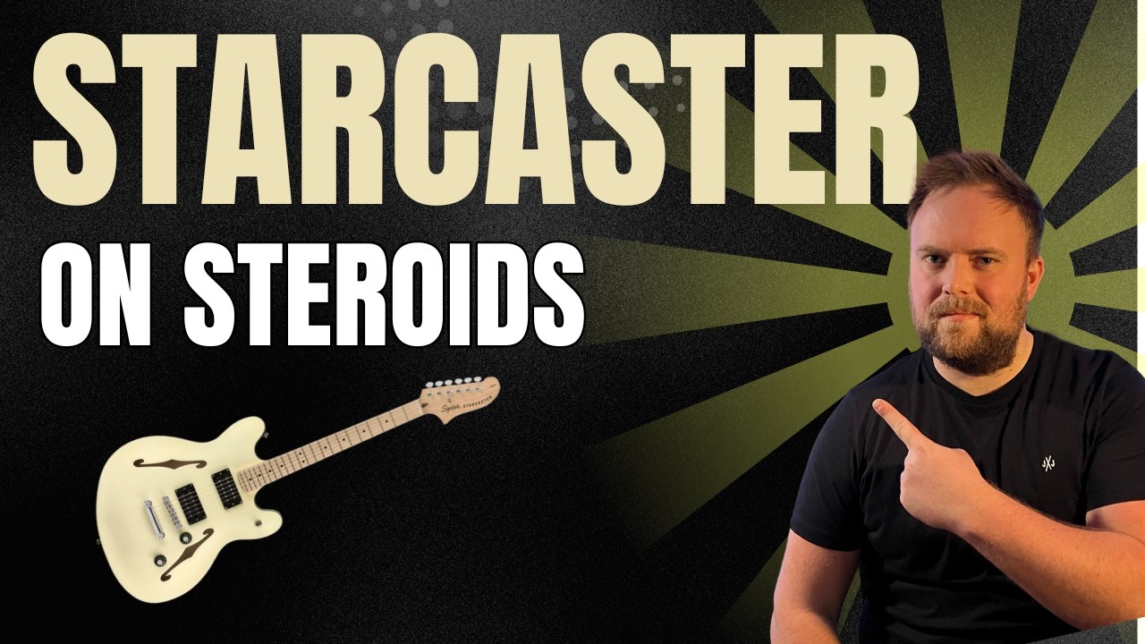 Squier Starcaster Modded with Bare Knuckle True Grit Humbuckers Before & After Comparison