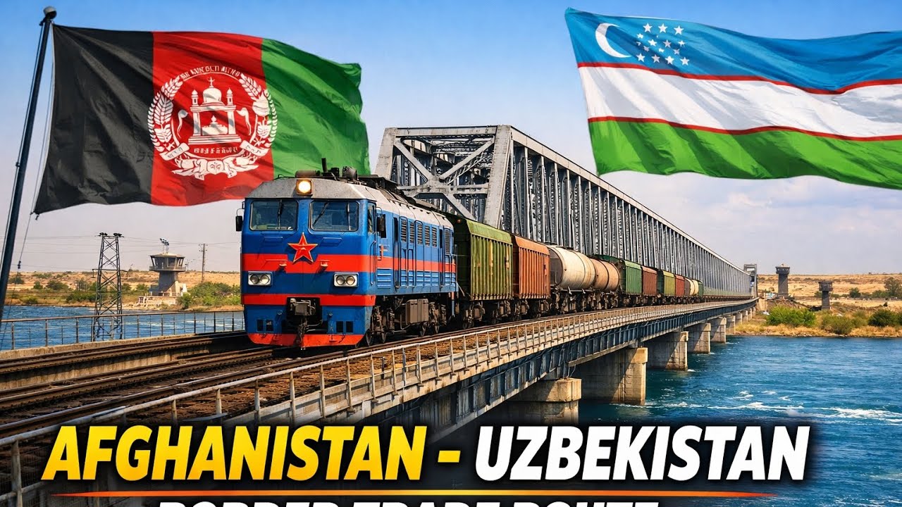 commercial port between Afghanistan and Uzbekistan.بندری تجارتی افغانستان و ازبکستان  