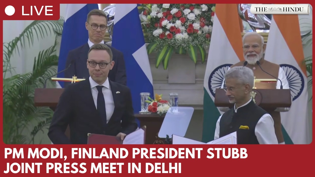 PM Narendra Modi, Finland President Alexander Stubb hold joint press meet at Hyderabad House
