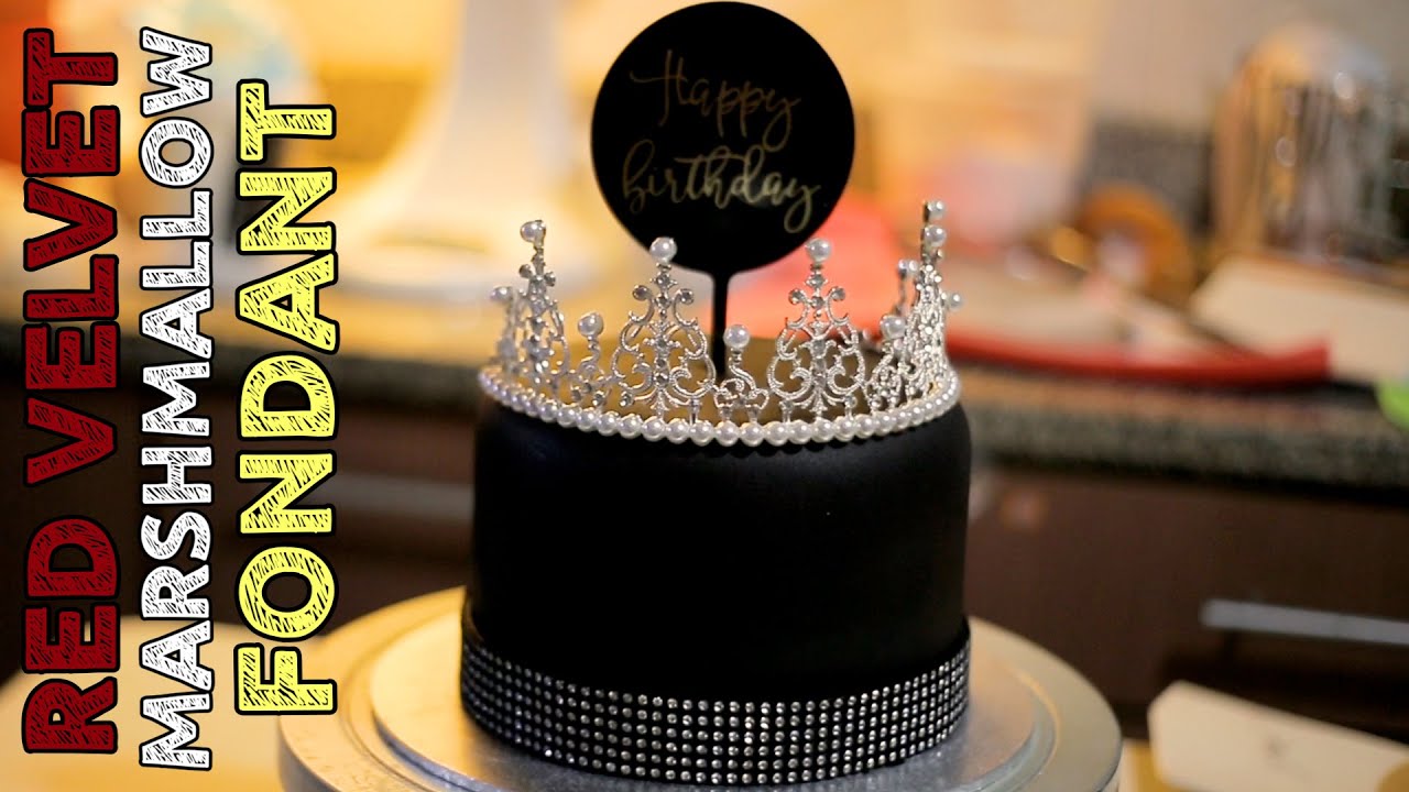 RED VELVET MARSHMALLOW FONDANT CAKE l PAGENT THEMED CAKE