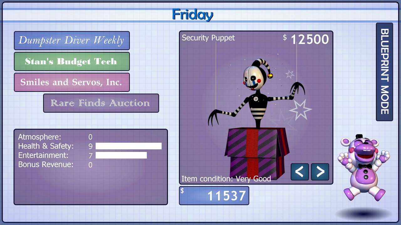 Freddy Fazbear's Pizzeria Simulator Part 2
