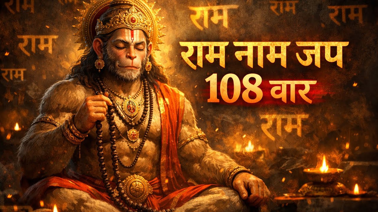 हनुमान जी के साथ राम नाम जप – 108 बार 🙏Hanuman Ji ke saath Ram Naam Jap 108 Baar| Peace • Positivity