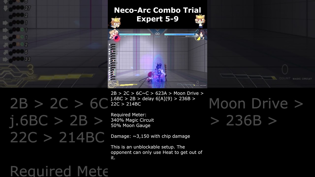 Kurii's Neco-Arc Combo Trial Expert 5-9 【MELTY BLOOD TYPE LUMINA】
