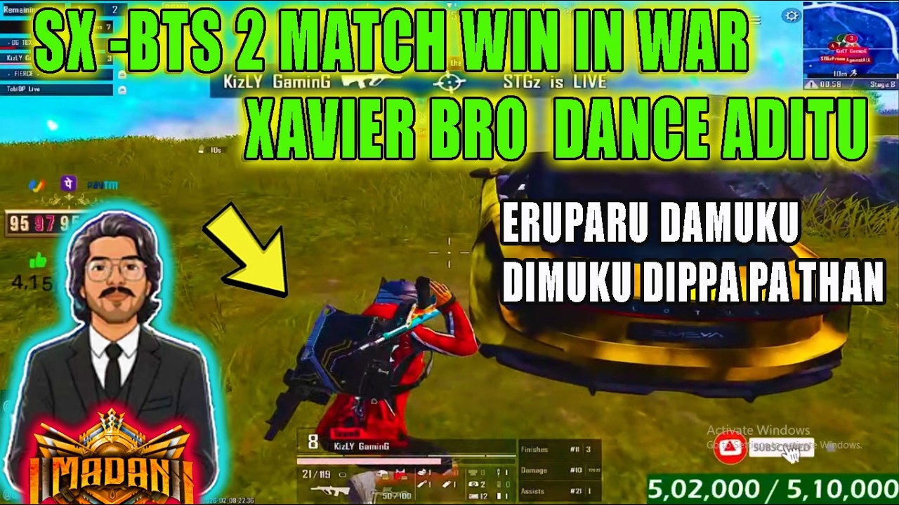 SX -BTS 2 MATCH WIN IN WAR XAVIER BRO DANCE ADITUERUPARU DAMUKUDIMUKU DIPPA PA THAN #btswar #madanop