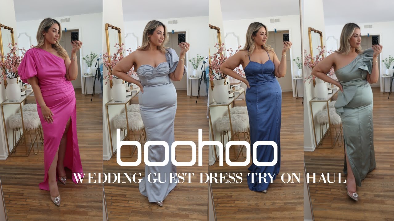 AFFORDABLE WEDDING GUEST DRESSES BOOHOO TRY ON HAUL  | BLAIR KHODAGHOLIAN