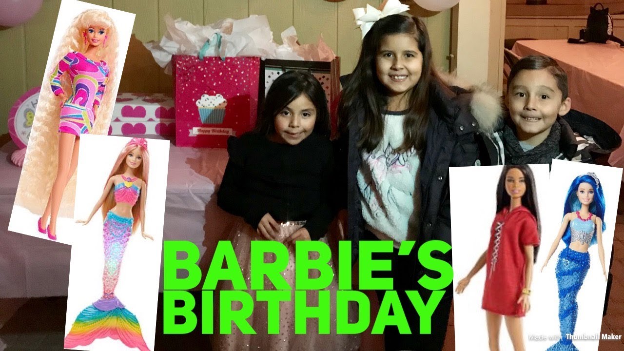 FIESTA DE BARBIE / Barbie Birthday Party / Noah y Kamila en el brinca brinca