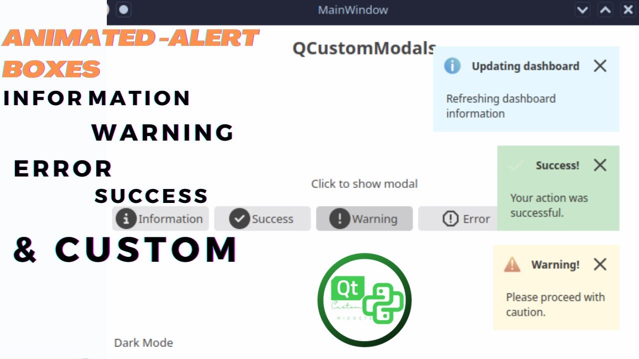 Creating modern and animated ALERT modals: UI/UX desktop GUI design