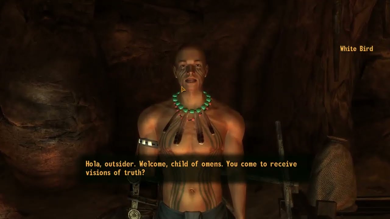 Fallout: New Vegas Honest Hearts DLC Part 9- Meet White Bird/ Blowing up Yao Guai cave