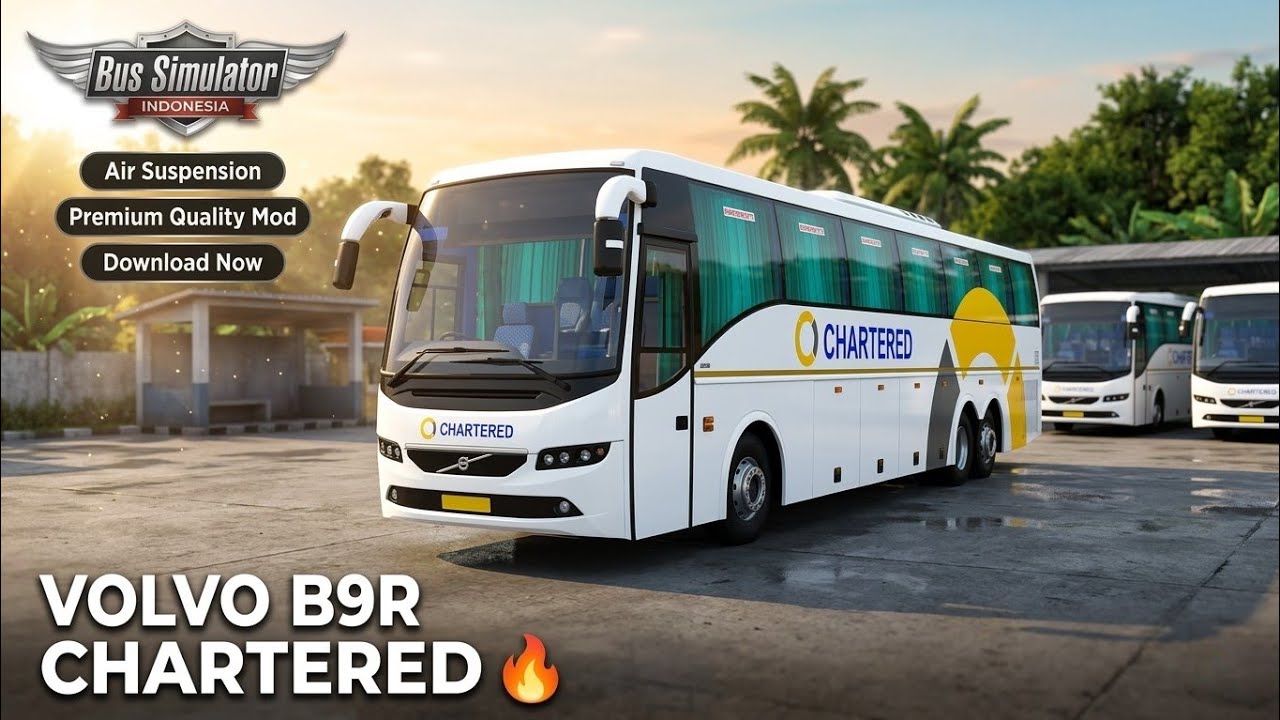 Volvo 9400 Facelifter Chartered Livery 🔥 | Ultra Realistic & Premium | BUSSID Mod | SS Striker