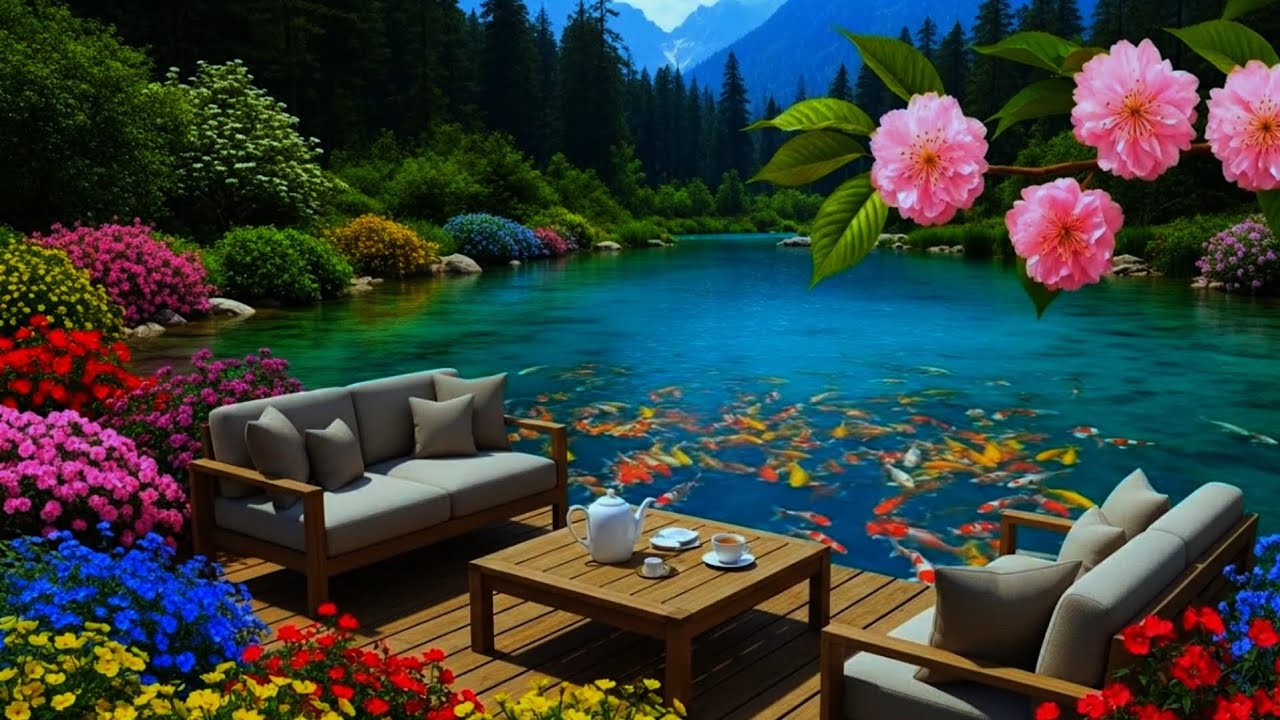 3 Hours Tranquil Lake Morning ☕ Soft Music & Calm Nature Ambience