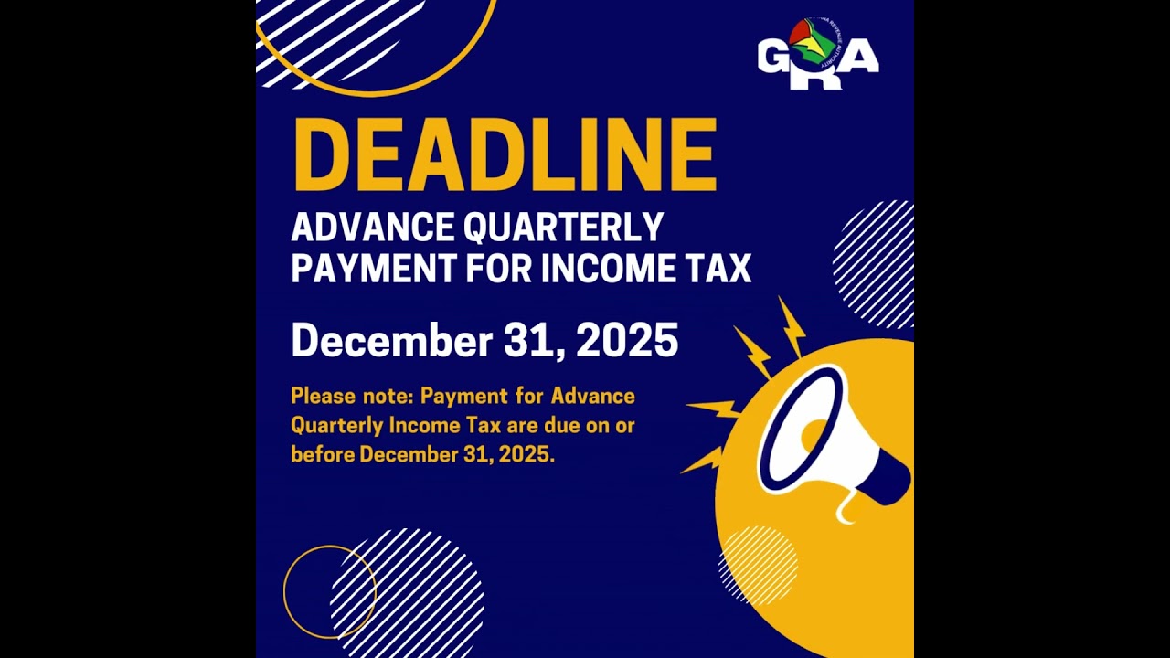 𝑼𝒑𝒄𝒐𝒎𝒊𝒏𝒈 𝑫𝒆𝒂𝒅𝒍𝒊𝒏𝒆-  Advance Quarterly Income Tax