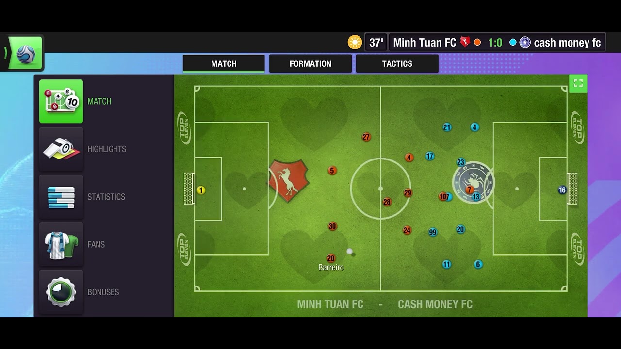 #topeleven First League Match Formation And tactics
