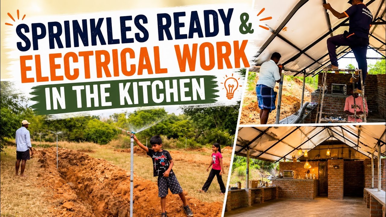 Farm work progress: field sprinkles & getting ready for grid connection