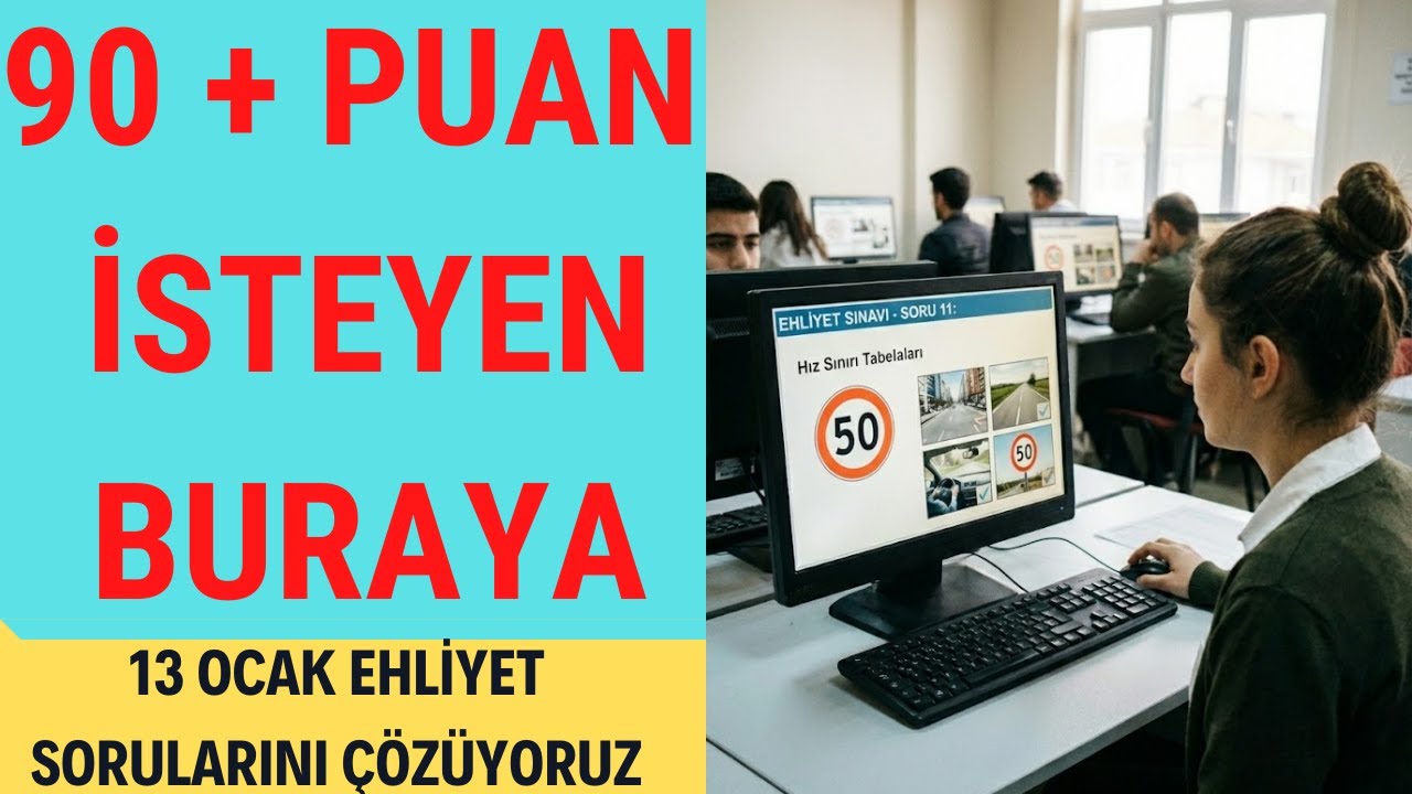 2026 EHLİYET SINAV SORULARI / EHLİYET ÇIKMIŞ ÇÖZÜMLÜ 2026 OCAK SORULARI / GÜNCEL EHLİYET SORULARI