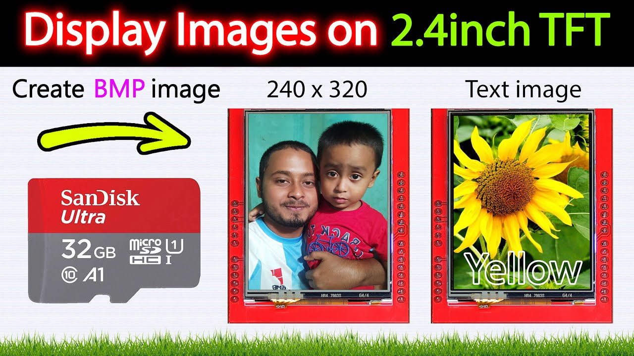 How to Display Images on 2.4inch TFT and Convert your JPG to BMP Picture || Using SD card on LCD