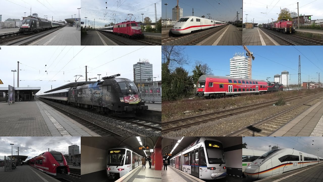 Bochum Hbf mit Ersatzzügen, 182🎼, DB Mireo, 🇩🇪ICE, Br110, n-Wagen, Werbe 101, Desiro HC, U-Bahn uvm