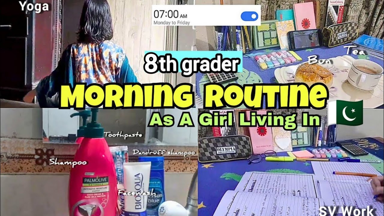 Morning Routine as a girl living in Pakistan💗💫 (yoga, homework , breakfast)