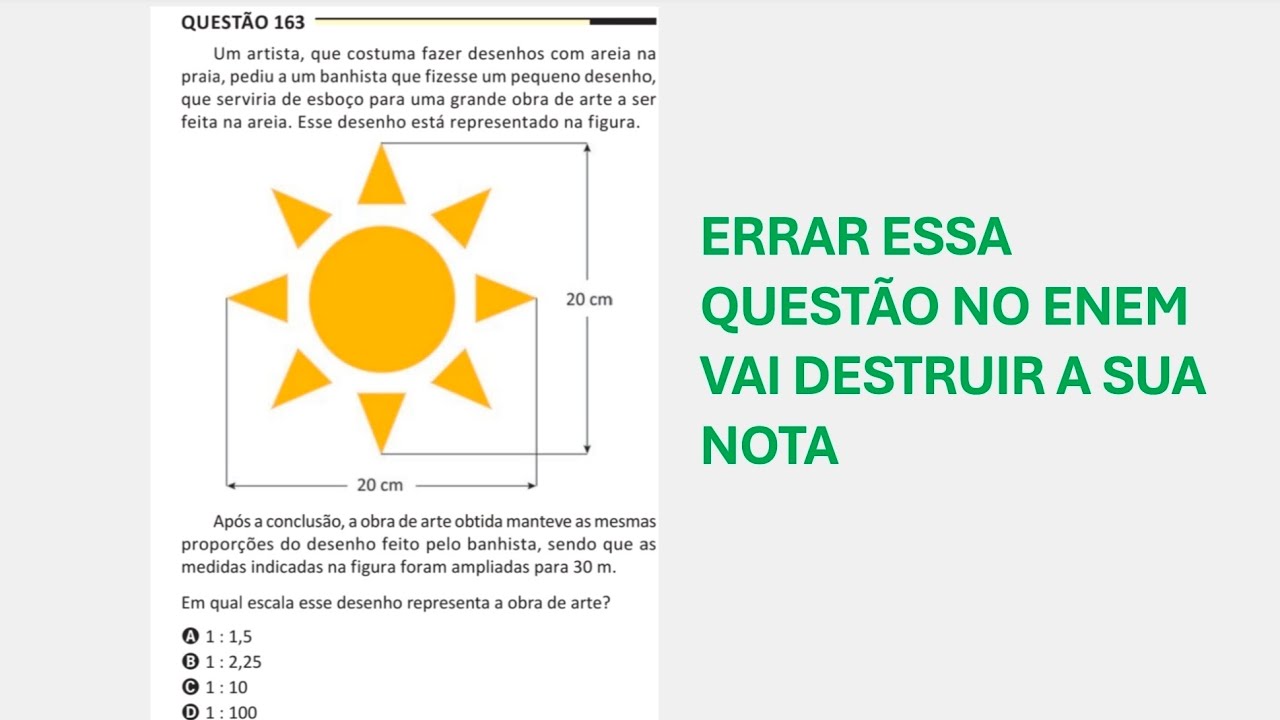 ENEM 2025 - Matemática - Questão 163 (Caderno Amarelo) - Um artista, que costuma fazer desenhos com