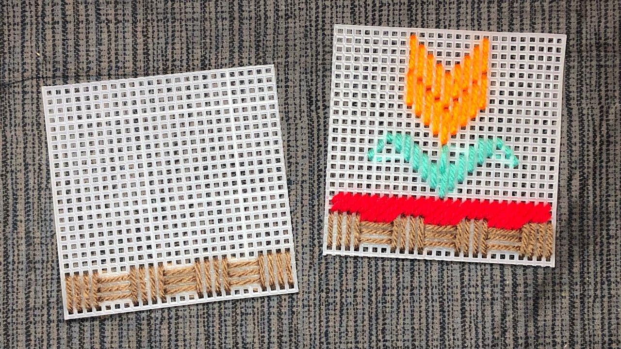 🟩 Basket Pattern🧺 | Tutorial 1 | Plastic Canvas