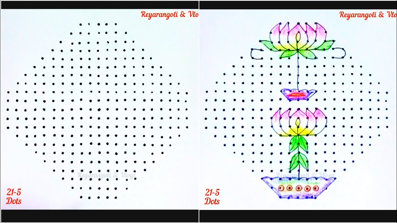 21-5 Dots today's new trending special 🦚 muggu🌺 Beautiful rangoli designs @Reyarangoli 