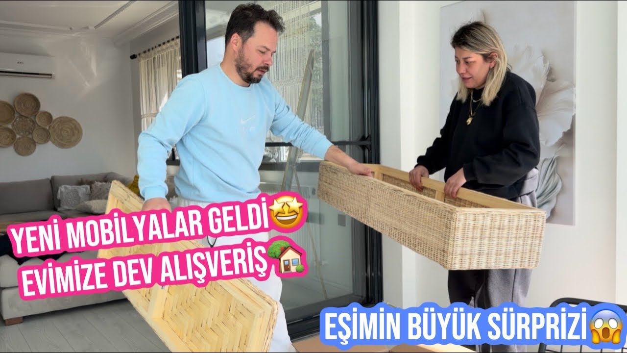 YENİ MOBİLYALAR GELDİ🤩DEV ALIŞVERİŞ EVE ALDIKLARIM😍EŞİMDEN BÜYÜK SÜRPRİZ😱