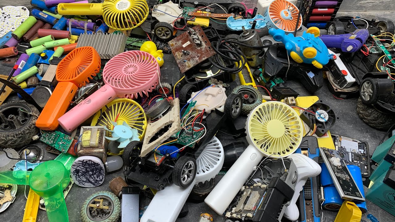 Breaking and opening Toys from Broken Scraps & DC Motors / fan
