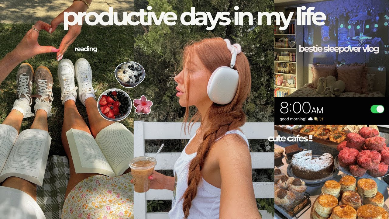 vlog 🧺🍓 8am productive days, summer haul, sleepover, what i eat, + pinterest day in the life