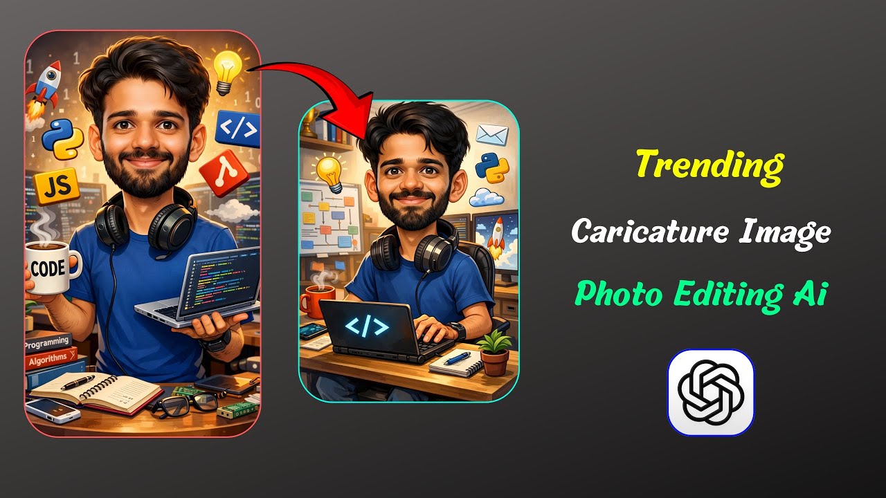 Instagram Trending Caricature Photo Editing | Chatgpt Caricature photo Editing Prompt 