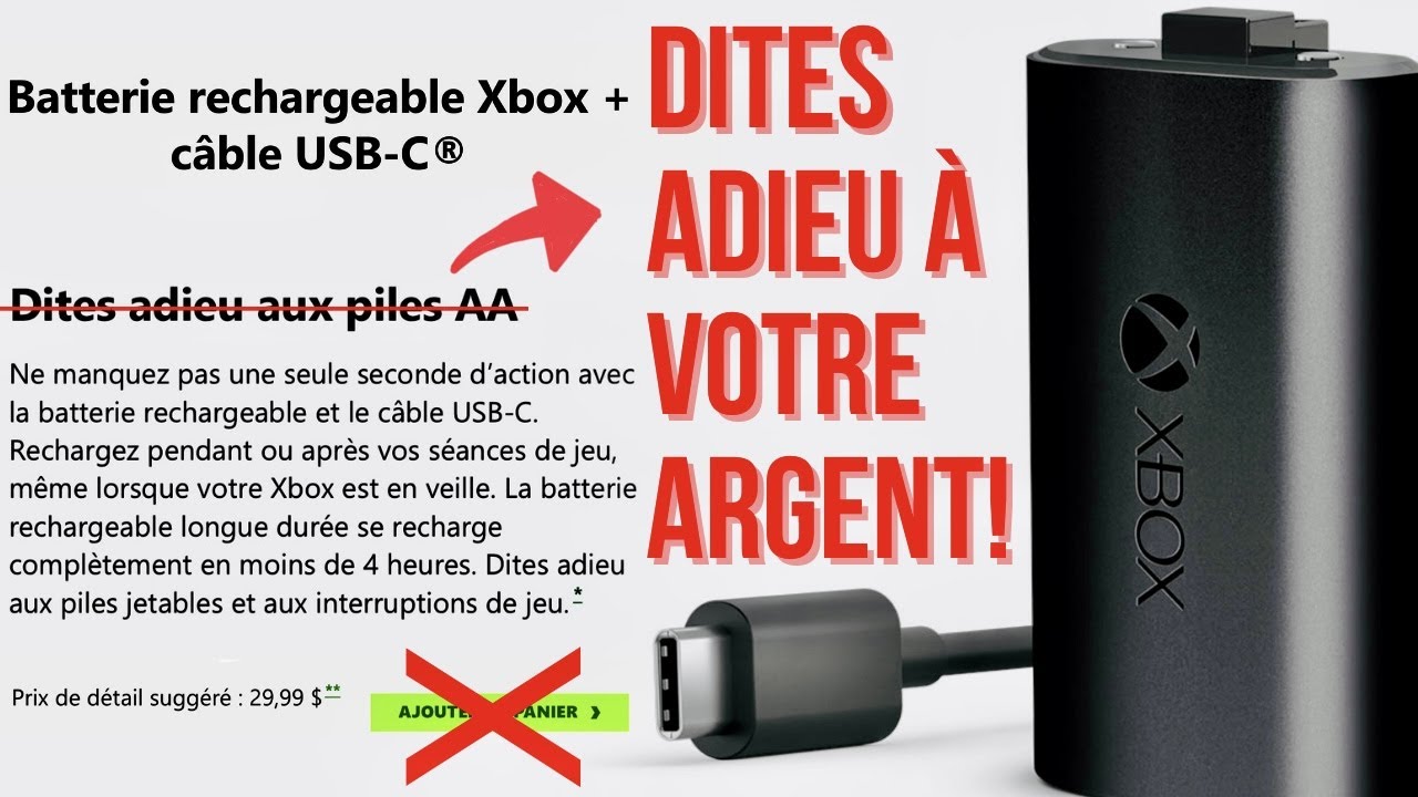 NON n&rsquo;achetez pas la batterie rechargeable pour les XBOX SERIES X|S 🤬