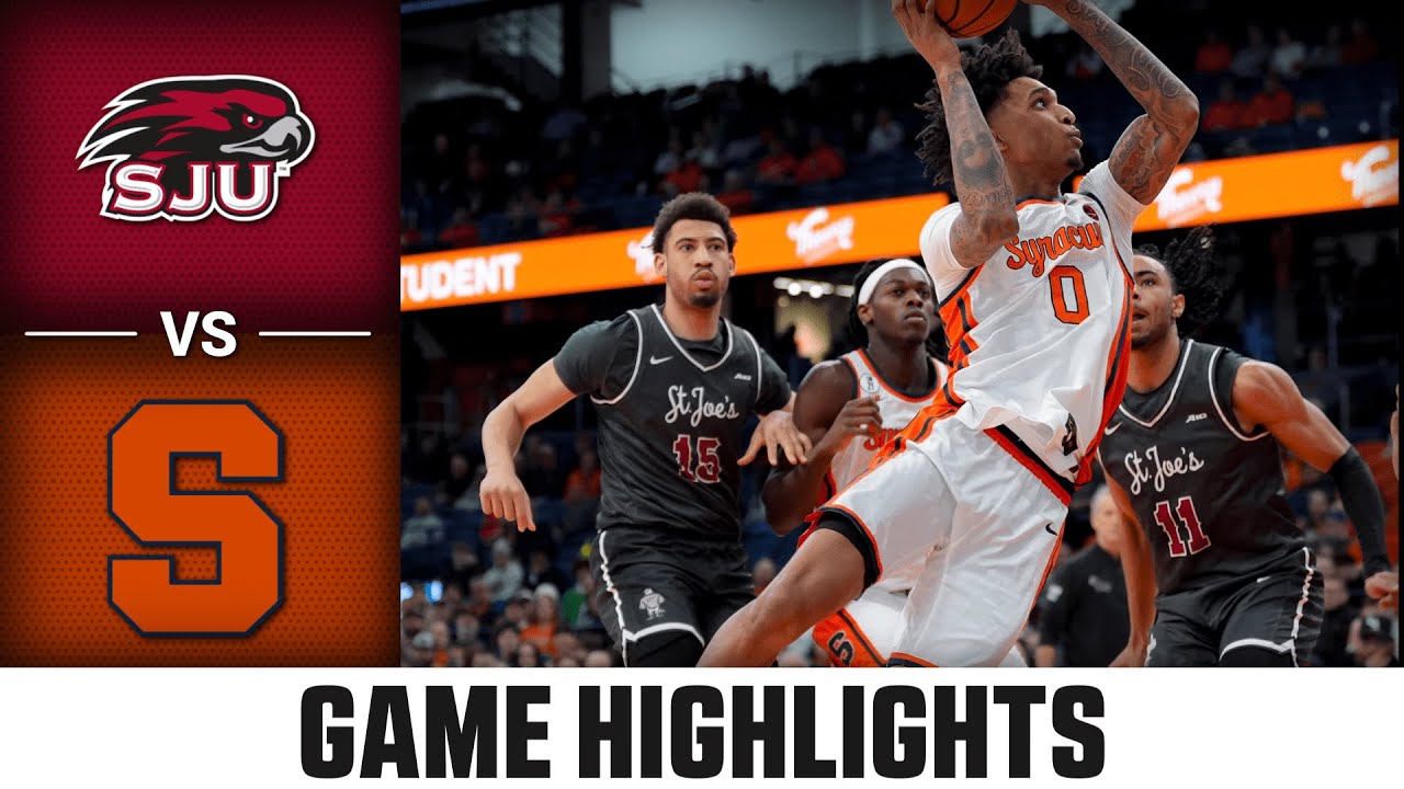 St. Joseph's vs. Syracuse Game Highlights | 2025-26 ACC Men's Basketball