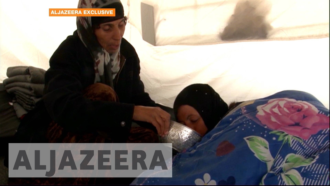 Refugees suffering from serious illness in Syrian camp