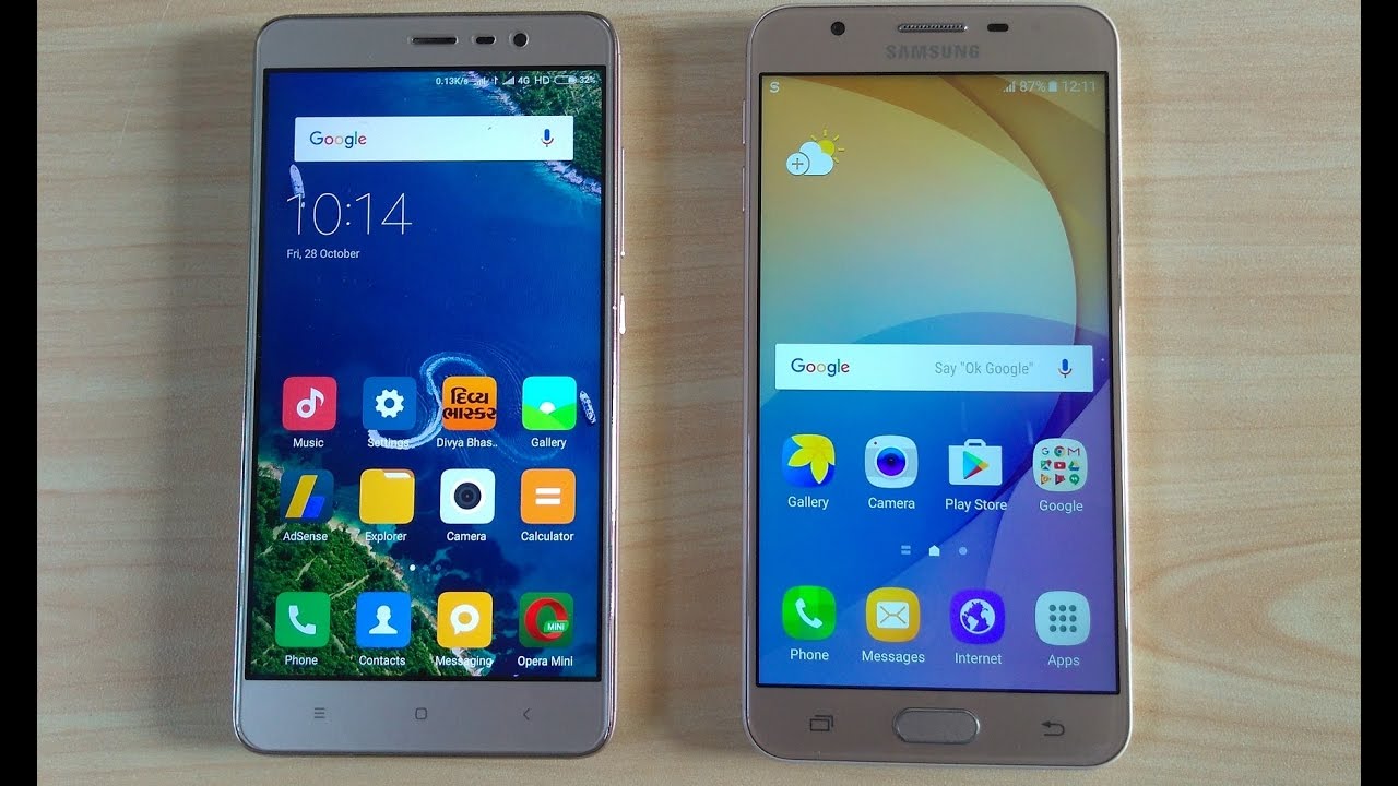 Samsung Galaxy On Nxt vs Mi Note 3 SpeedTest Comparison