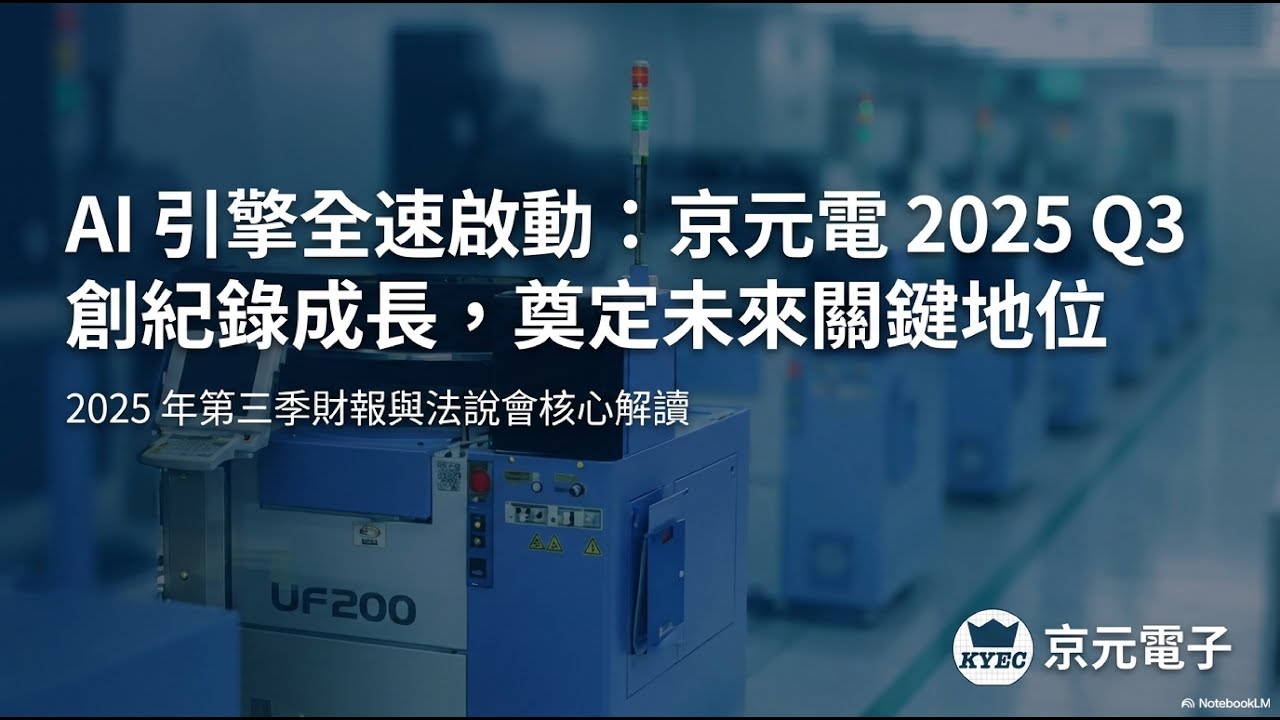 2449京元電2025Q3法說會和財報解讀