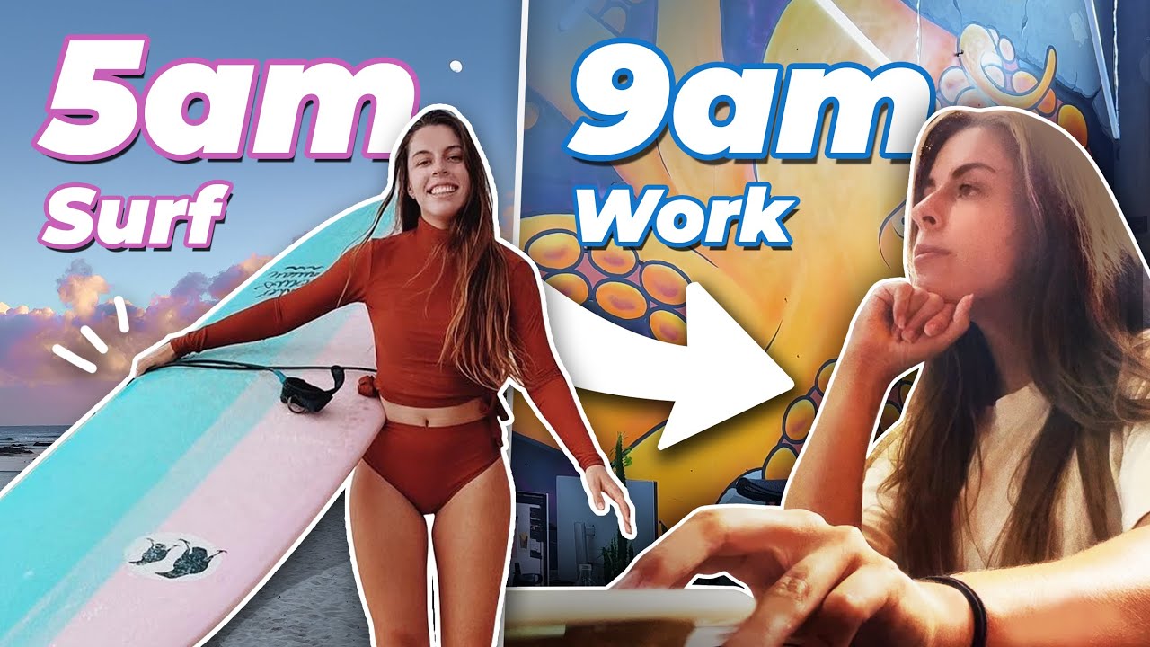 Day in the Life as a Graphic Designer // 5am routine, surfing, living in paradise ☀️