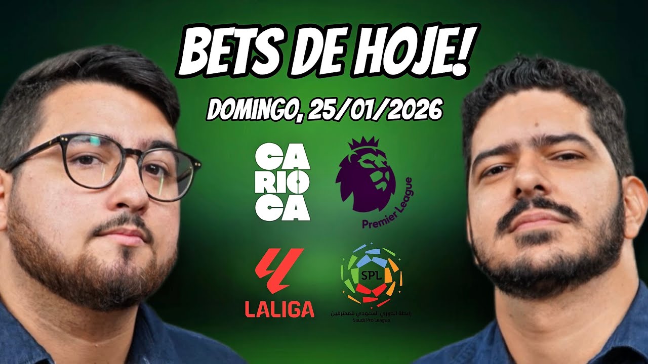 Palpites de Futebol para 25/01/2026 (domingo) - Análises + Bilhete Pronto | Bets de Hoje