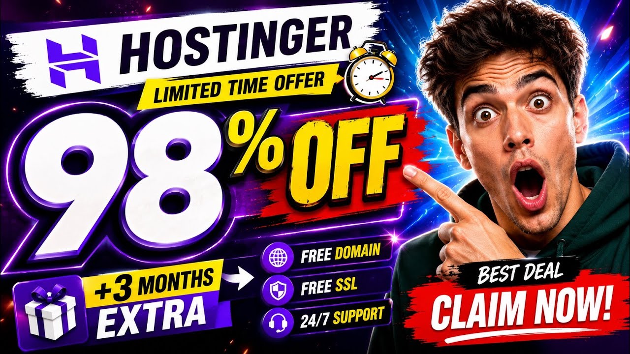 Hostinger Coupon Code 2026 🔥 MEGA DEAL ✅ | Hostinger Discount Code | Hostinger Promo Code LATEST 🚨