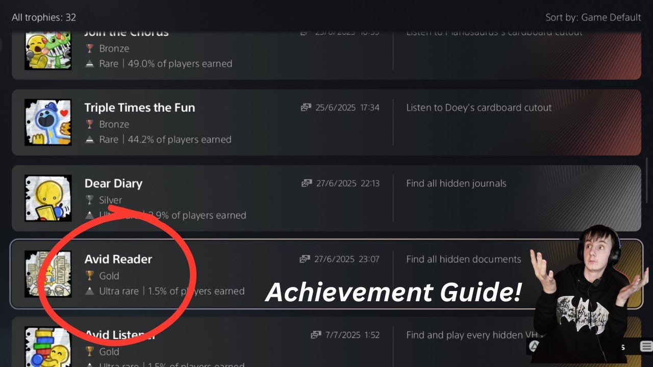 Poppy Playtime : Chapter 4 - Avid Reader Trophy Guide!