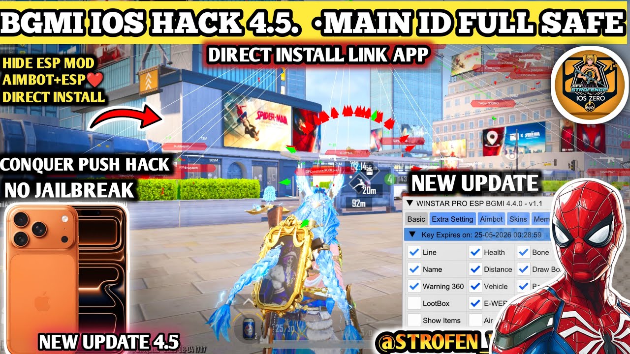 bgmi ios hack 4.5 free | how to hack bgmi ios 4.5 |skin hack bgmi ios |iPad And IPhone ios hack free