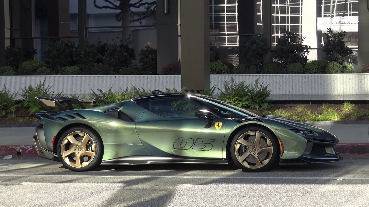 Green Ferrari SF90 XX Spotted in Beverly Hills