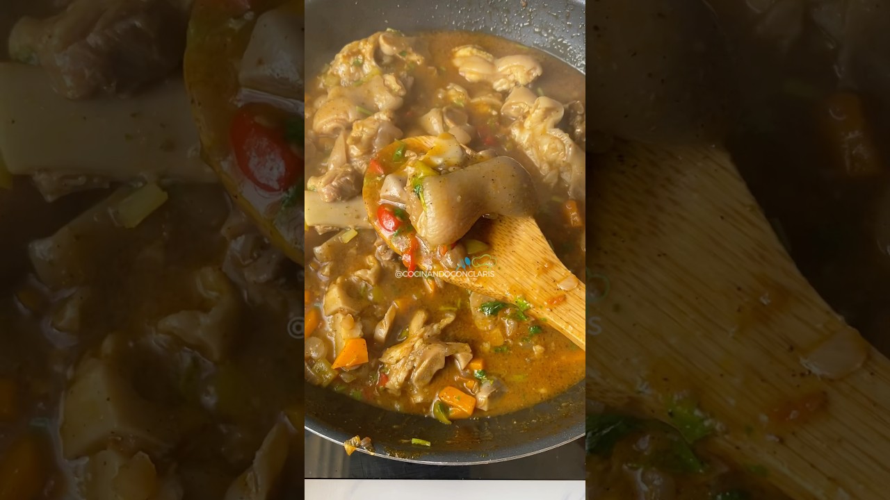 Paticas de cerdo guisadas #cocinandoconclaris #recetasfaciles #paticasdecerdo ##cocinadominicana