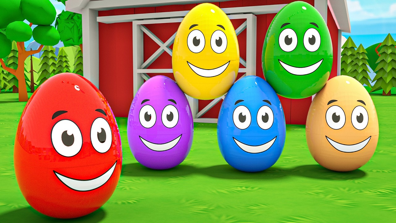 ¡Cinco Patitos y Huevos Sorpresa! 🐣 Canciones Infantiles para Aprender Colores