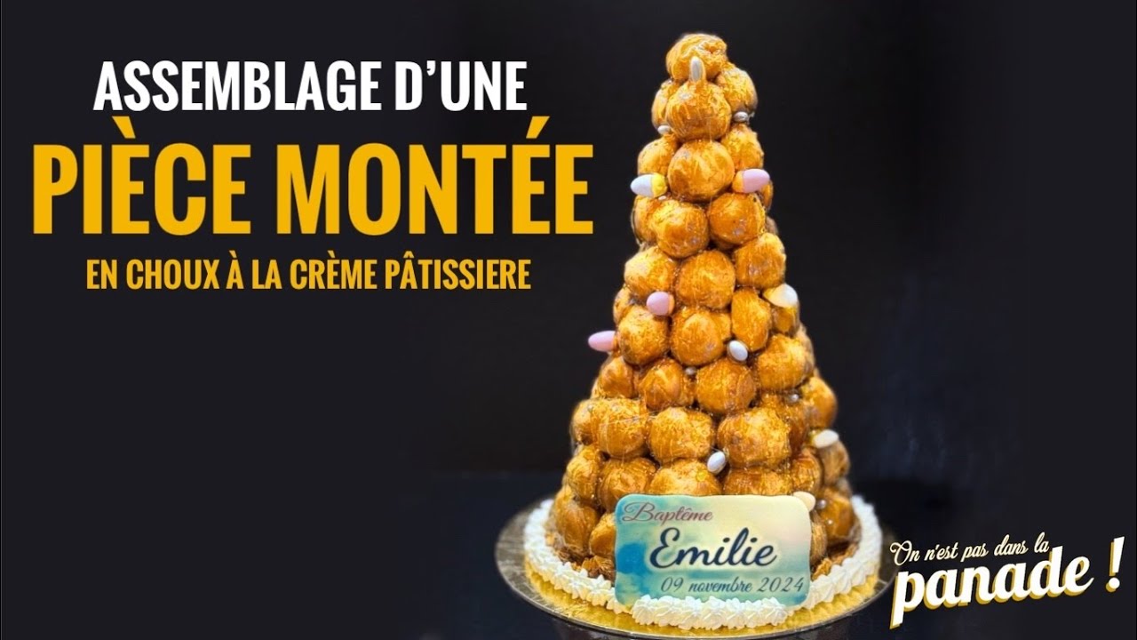 ASSEMBLER une PIECE MONTEE (vidéo in extenso d'un montage conique de choux)