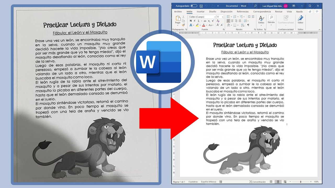 Como convertir una imagen a un texto editable en Word