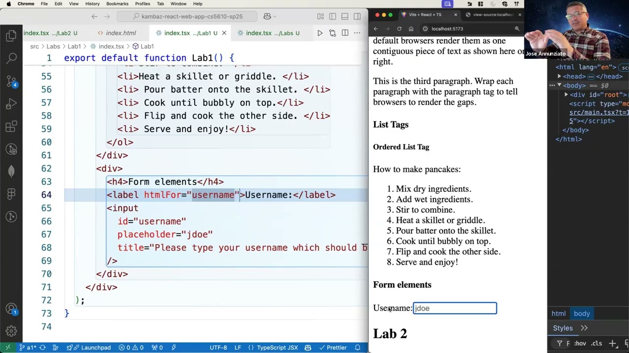 HTML form elements, buttons, radios and checkboxes - CS5610 - SP25