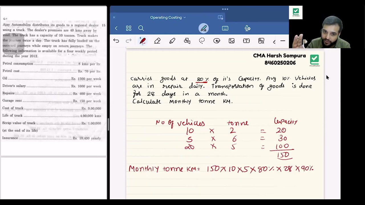 S.Y.B.COM / SEM-4 /COSTING/ OPERATING COSTING / VIDEO -2