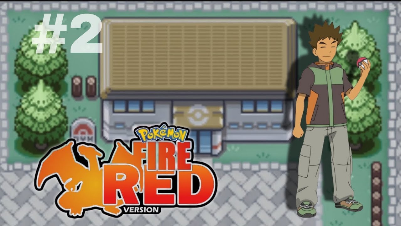 Let's play Pokémon: Fire red!! Pt.2 (Beating Brock and getting the Boulder Badge )